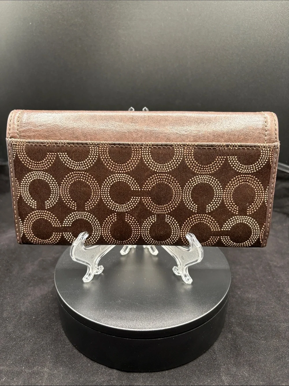 Coach Madison Op Art Dotted Trifold Wallet